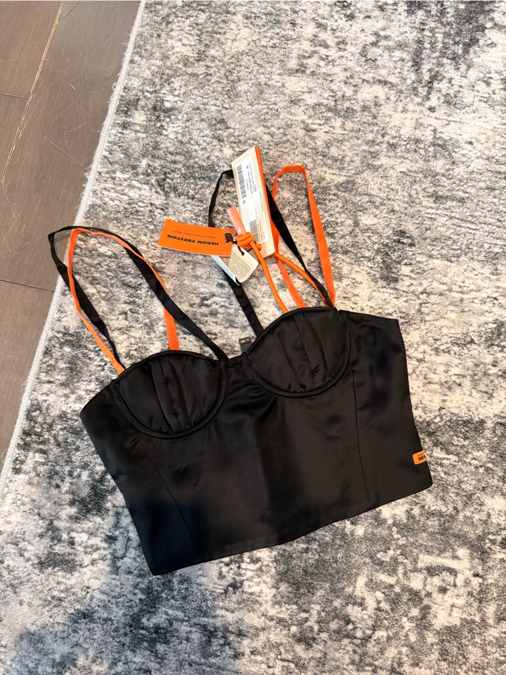 NWT Heron Preston Black Viscose Camisole
